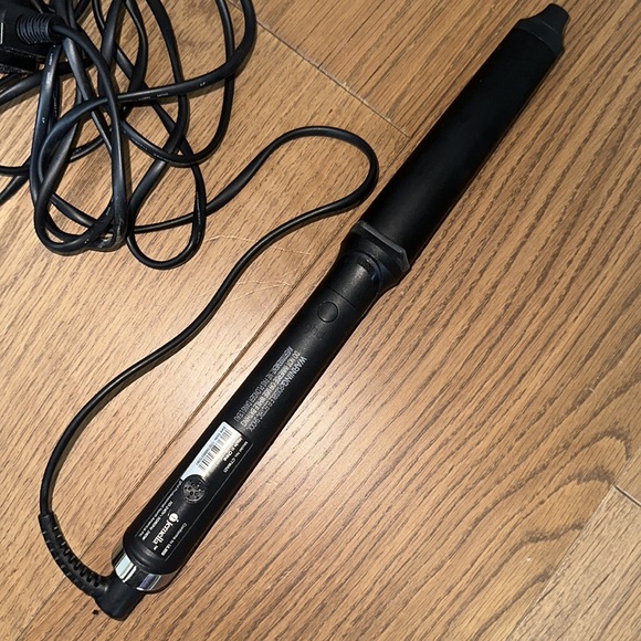 GHD Creative Curl Tapered Curl Curling Curler Wand Iron Black Silver Glove - Picture 8 of 17